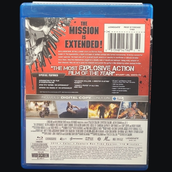 NEW - BLU-RAY DISC "THE EXPENDABLES" EXTENDED DIRECTOR'S CUT - Picture 2 of 2